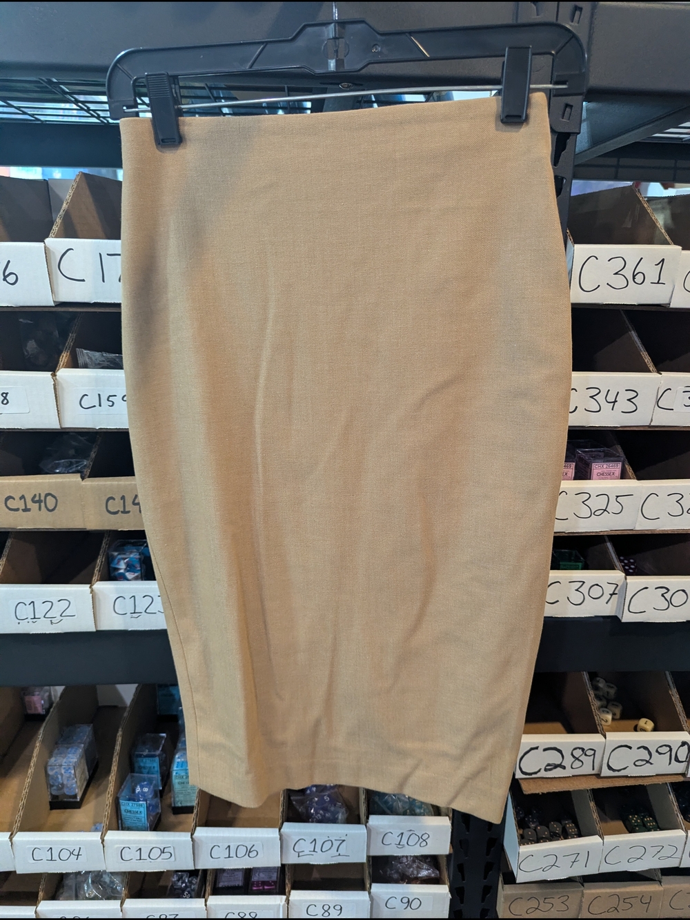 Express Khaki Pencil Skirt - Straight Silhouette | 00